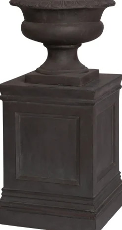 Intratuin Franse vaas op voet Klassiek zwart 70 x 70 x 53 cm