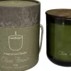 Intratuin geurkaars in glas Indi Olive Flower groen 40 D 9,8 H 11,7 cm