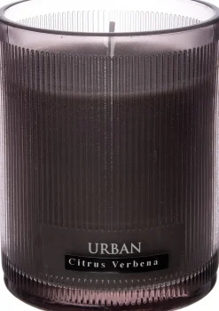 Intratuin geurkaars Urban Citrus Verbana grijs 32 uur D 8,3 H 10,8 cm