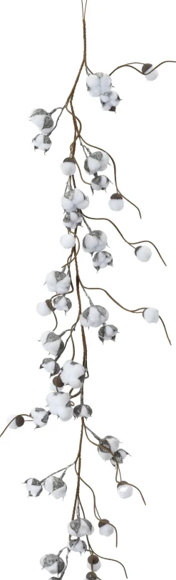 Intratuin guirlande katoenbol wit 122 cm