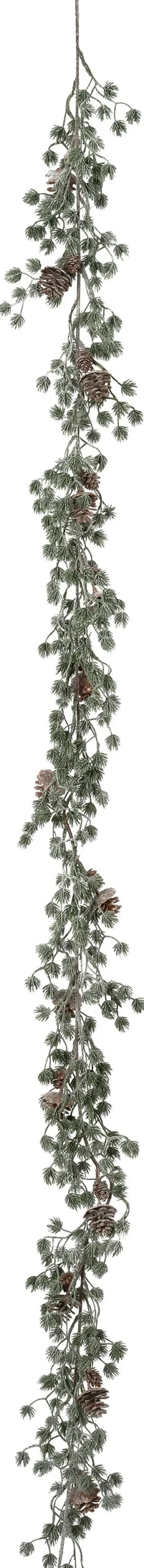 Intratuin guirlande met dennenappel besneeuwd 182 cm