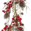 Intratuin guirlande Pinustakken met bessen 120 cm rood