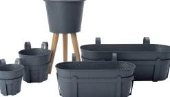 Intratuin hangpot Semi grijs 24 x 18 x 18 cm