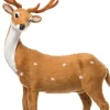 Intratuin hert pluche 22 x 10 x 26 cm bruin / wit