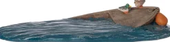 Intratuin Holland kerstdorpminiatuur halfgezonken boot 19 x 7,8 x 3,5 cm