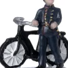 Intratuin Holland kerstdorpminiatuur politieman met fiets 9 x 4,3 x 14 cm