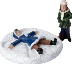 Intratuin Holland kerstdorpminiatuur sneeuwengel maken 13,5 x 3,8 x 16 cm