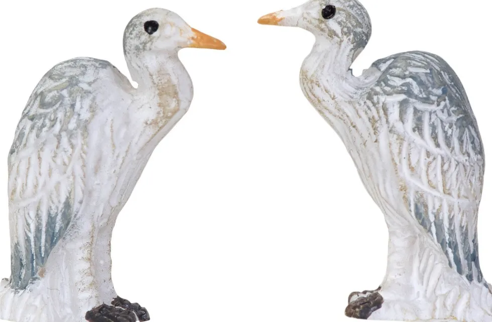 Intratuin Holland kerstdorpminiatuur reigers 6,5 x 3,5 x 10,5 cm 2- delige set