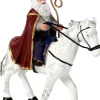Intratuin Holland kerstdorpminiatuur sinterklaas op paard 11,5 x 5 x 14,5 cm