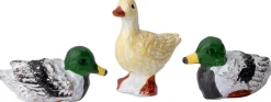 Intratuin Holland kerstdorpminiatuur eenden 9 x 4,3 x 14 cm 3-delige set