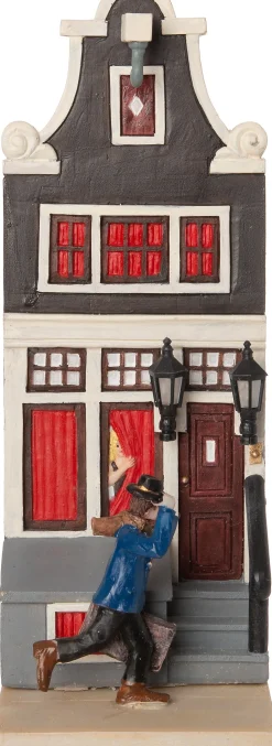Intratuin Holland kersthuisje grachtenpand red light district Amsterdam 7,2 x 19 x 21 cm