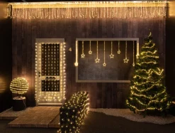 Intratuin ijspegelverlichting sterren met 364 lampjes classic warm 2 m