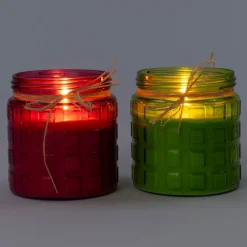 Intratuin kaars in glas Paula roze 20 uur D 11 H 12 cm