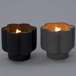 Intratuin kaars in pot BloomLight zwart 14 uur D 13 H 12 cm