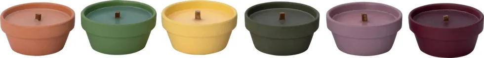 Intratuin kaars in pot Kindra paars 14 uur D 12 H 5,5 cm