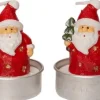 Intratuin kaars Kerstman rood D 3,5 H 5,5 cm 6 stuks