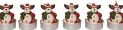 Intratuin kaars Rendier rood D 3,5 H 5,5 cm 6 stuks