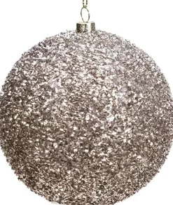 Intratuin kerstbal Abbeydorney beige D 8 cm