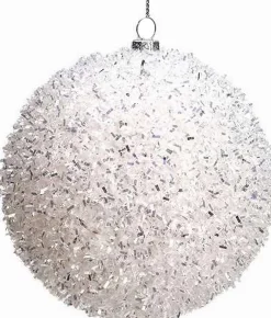Intratuin kerstbal Abbeydorney wit D 8 cm