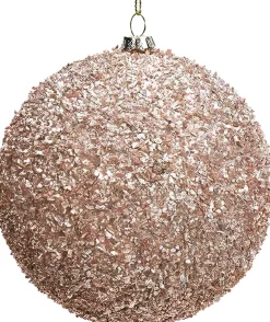 Intratuin kerstbal Abbeydorney licht roze D 8 cm