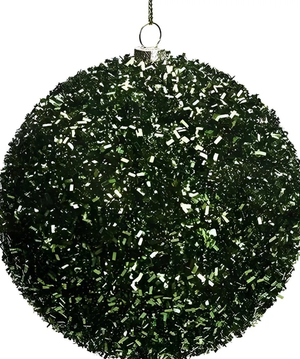 Intratuin kerstbal Abbeydorney groen D 8 cm