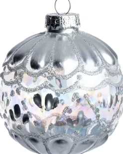 Intratuin kerstbal Aberlour zilver / transparant D 10 cm