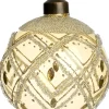 Intratuin kerstbal Achonry semitransparant goud bepareld D 8 cm
