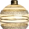 Intratuin kerstbal Achonry semitransparant goud lijnen D 8 cm