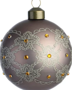 Intratuin kerstbal Adair bruin D 8 cm