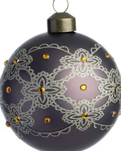 Intratuin kerstbal Adair donkerbruin D 8 cm