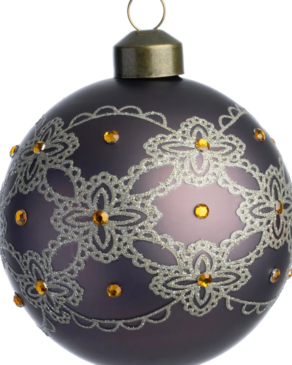 Intratuin kerstbal Adair donkerbruin D 8 cm