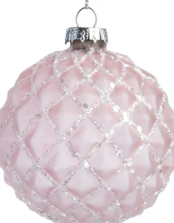 Intratuin kerstbal Alloway roze ruit D 8 cm
