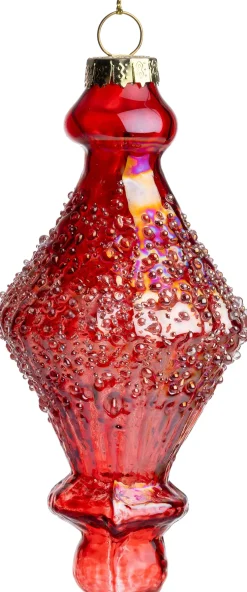 Intratuin kerstbal Annascaul rood 5,5 x 5,5 x 12 cm