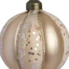 Intratuin kerstbal Arigna beige geometrisch D 8 cm