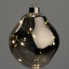 Intratuin kerstbal Avoca semitransparant antraciet met verlichting D 12 cm