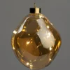 Intratuin kerstbal Avoca semitransparant oranje met verlichting D 12 cm
