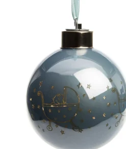 Intratuin kerstbal Babyboy met LED verlichting blauw D 8 cm