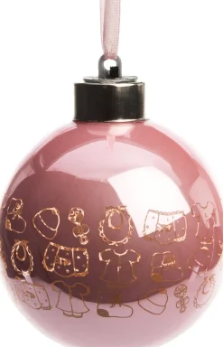Intratuin kerstbal Babygirl met LED verlichting roze D 8 cm