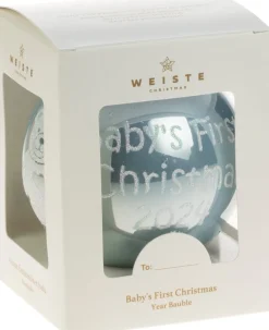 Intratuin kerstbal Baby's First Christmas blauw D 8,5 cm