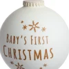 Intratuin kerstbal baby wit D 8,5 cm