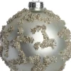 Intratuin kerstbal Ballygar wit D 8 cm