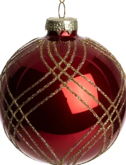 Intratuin kerstbal Ballymote rood D 8 cm