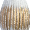 Intratuin kerstbal Bankend goud / wit D 6 H 12 cm