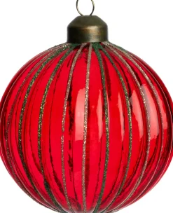 Intratuin kerstbal Bansha semitransparant rood D 8 cm