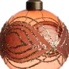 Intratuin kerstbal Bazas donkeroranje D 8 H 8 cm