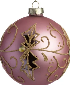 Intratuin kerstbal Bettyhill roze / goud D 10 cm