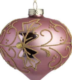 Intratuin kerstbal Bettyhill roze / goud ui D 10 cm