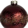 Intratuin kerstbal Bettystown paars D 8 cm