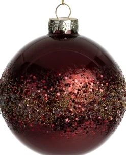 Intratuin kerstbal Bettystown paars D 8 cm