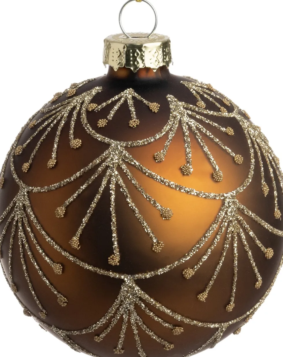 Intratuin kerstbal Bilina taupe D 8 cm
